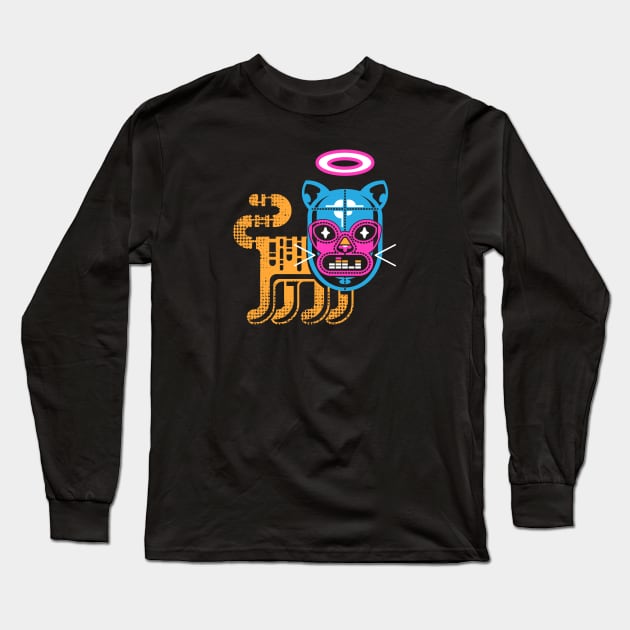 El Gato Espacial Long Sleeve T-Shirt by etherbrian